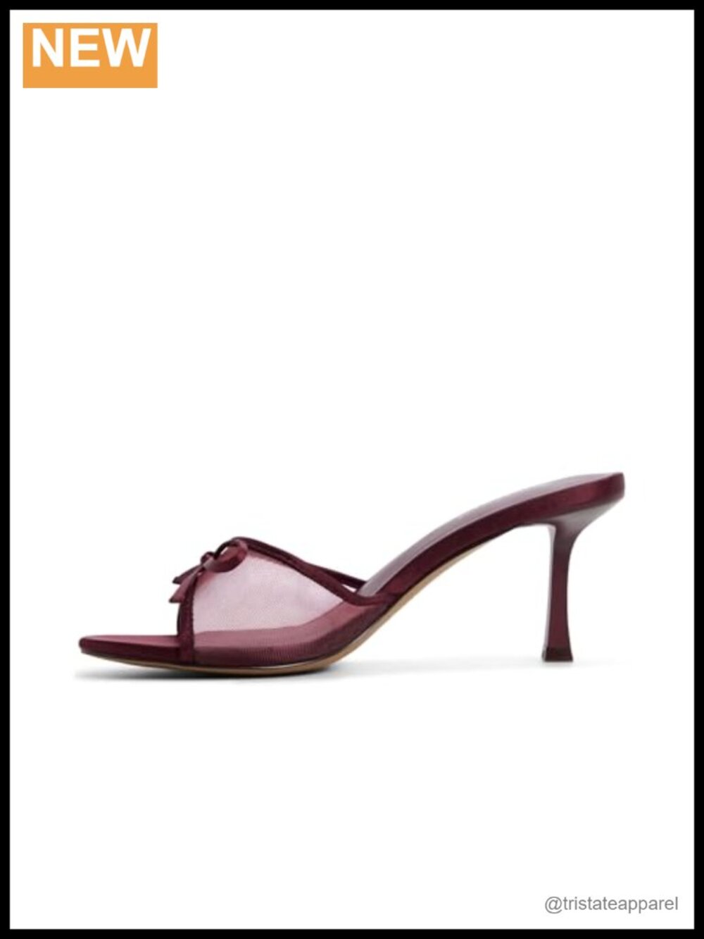 Call It Spring Mesh Bow Open-Toe Stiletto Heeled Mule Sandal